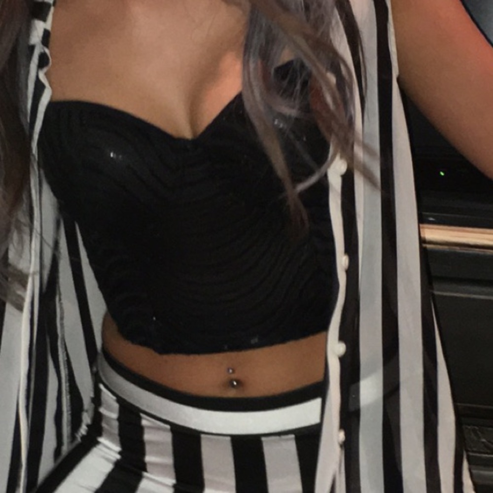 Sequin bra top